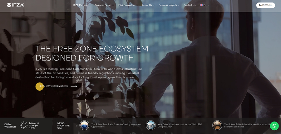 uae International Free Zone Authority free zone company setup