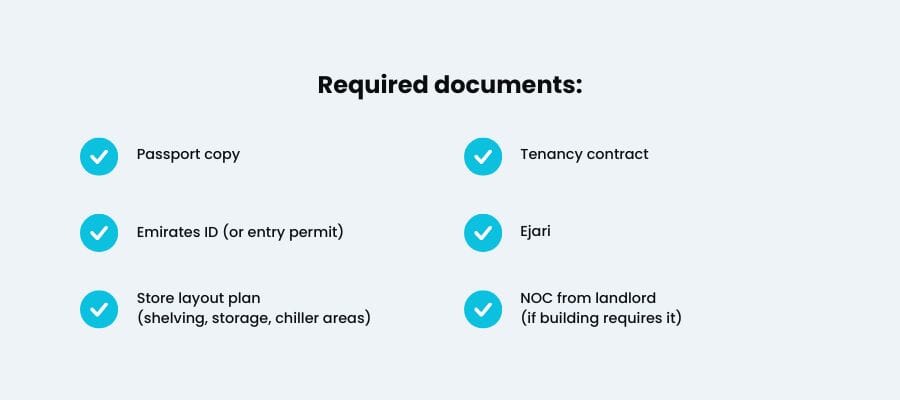 open a grocery store in dubai